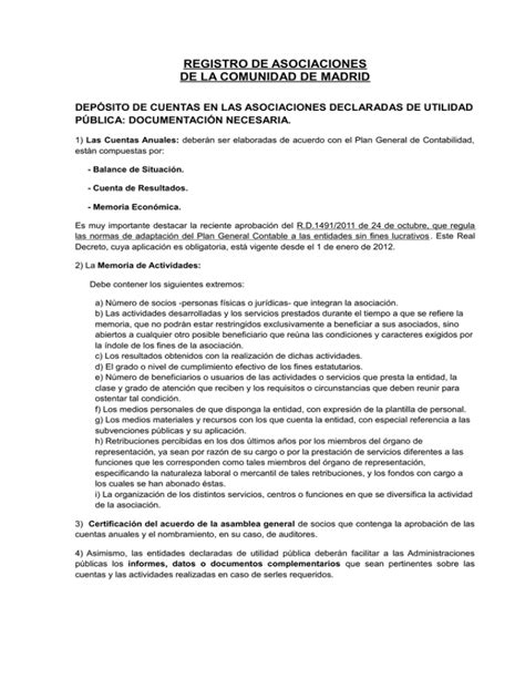 Registro De Asociaciones De La Comunidad De Madrid