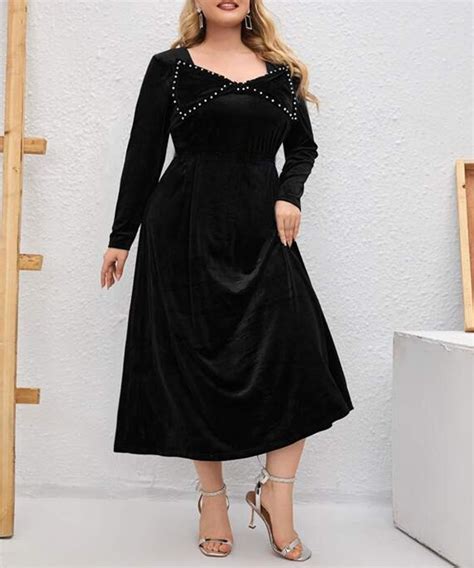 Rochie Lunga De Prim Var Toamn Shein Curve Negru Ai