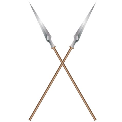 Spear Vector Hd Png Images Two Crossed Spears On Transparent