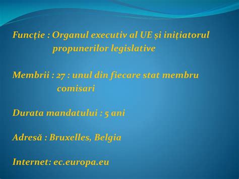 PPT INSTITU ŢIILE UNIUNII EUROPENE PowerPoint Presentation free