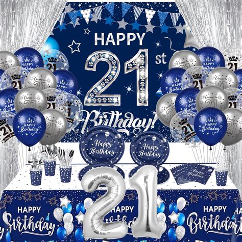 21st Birthday Decorations For Men And Women 131 Pcs Navy