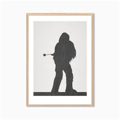 STAR WARS Chewy Poster : Modern Illustration Retro Art Wall