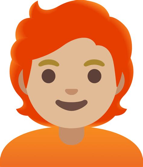 Person Medium Light Skin Tone Red Hair Emoji Download For Free