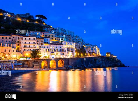 Beautiful Coastal Towns Of Italy Scenic Amalfi In Amalfi Coast Stock