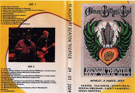 CastelarBlues: DVD - Allman Brothers Band - Beacon Theatre New Yor City ...