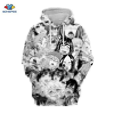 Sweatshirt Homme COSPLAY SONSPEE mignon Anime Ahegao à capuche impression 3D japon Hentai Loli