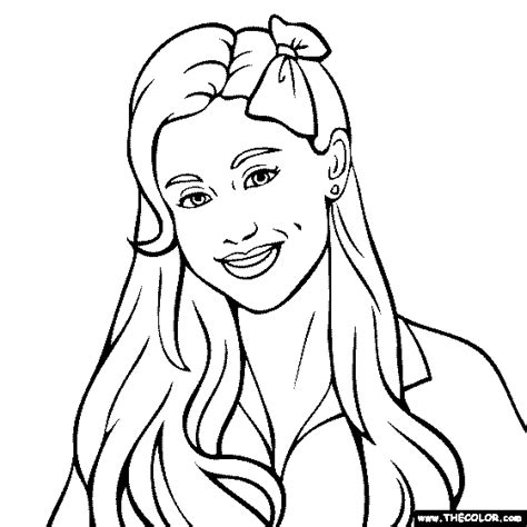 Ariana Grande Coloring Pages For Kids