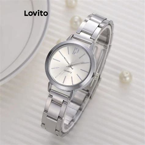 Lovito Women Casual Plain Light Luxury Sense Of Commuting Quartz Watch