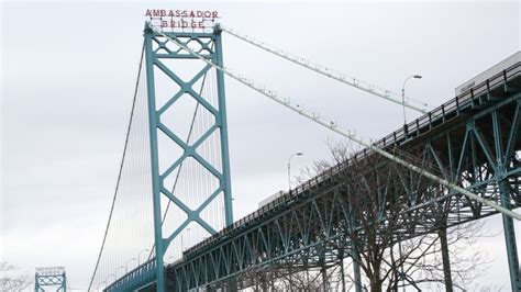 Ambassador Bridge Construction Leads To Lengthy Delays Windsor Cbc News