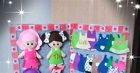 Bonecas Que Trocam De Roupa - Bonecas de feltro que trocam de roupa passo a passo com molde para ...