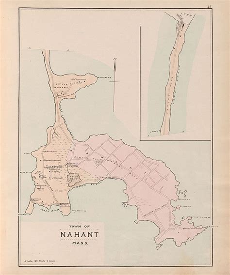 1884 Map Of Nahant Massachusetts Etsy