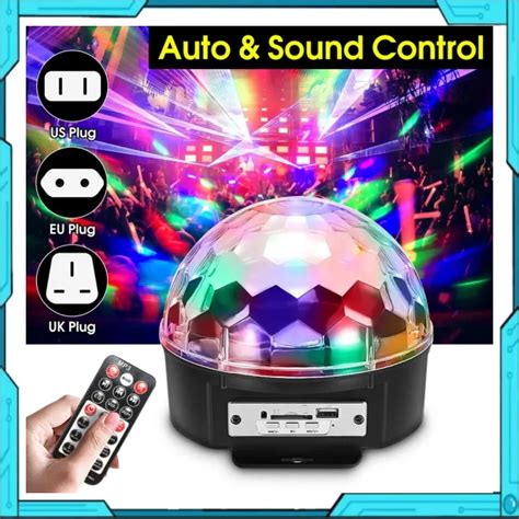 Original Led Light Disco Ball Rotating Lamp LEDs Bulb USB MP3 Bluetooth