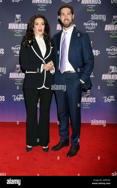 Lynda Carter and son James Altman attending the 2018 NHL Awards at the ...