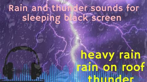 Heavy Rain Sounds For Sleeping Black Screen No Thunder Hours With