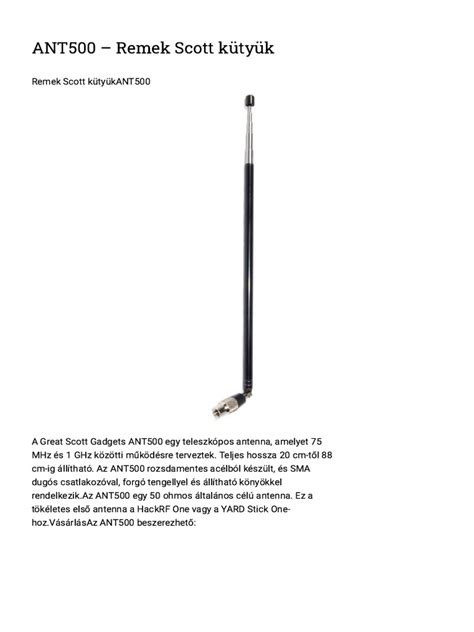 Ant 500 | PDF