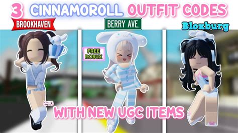 Cinnamoroll Outfit Id Codes Using New Ugc Items For Brookhaven Rp