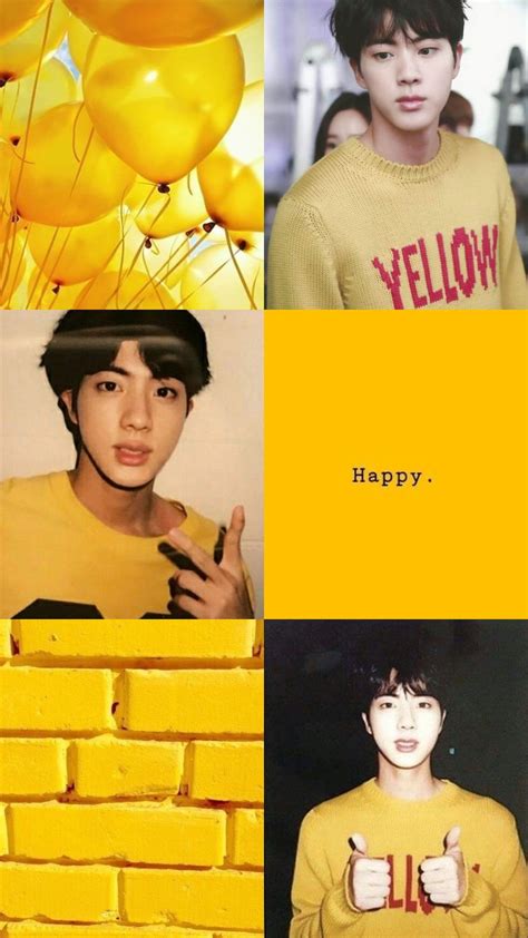 Kim Seokjin Yellow Aesthetic Wallpaper Yellow Aesthetic Aesthetic