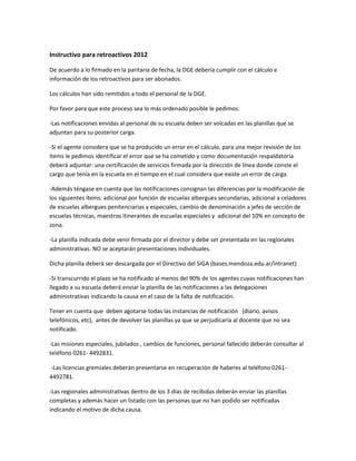 Instructivo Para Retroactivos 2012 PDF