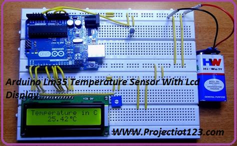 Arduino Lm35 Temperature Sensor Lcd Display Proteus Simulation Projectiot123 Technology