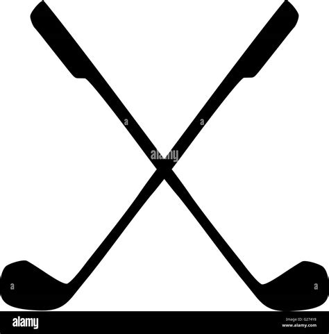 Golf Clubs Crossed Stock Vector Image Art Alamy