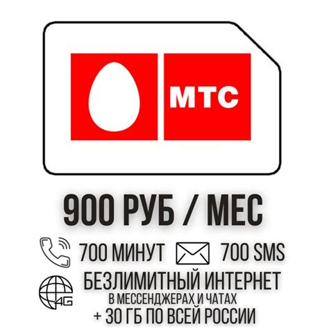 Sim карта Сим карта Безлимитный интернет в мессенджерах и чатах 900 руб