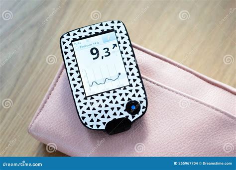 Glucose Monitor of a Flash Glucose Sensor Stock Photo - Image of meter ...