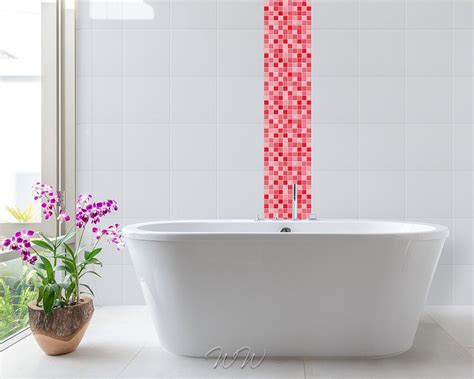 Fliesenaufkleber Mosaik rot Set 10 Stück 39 90