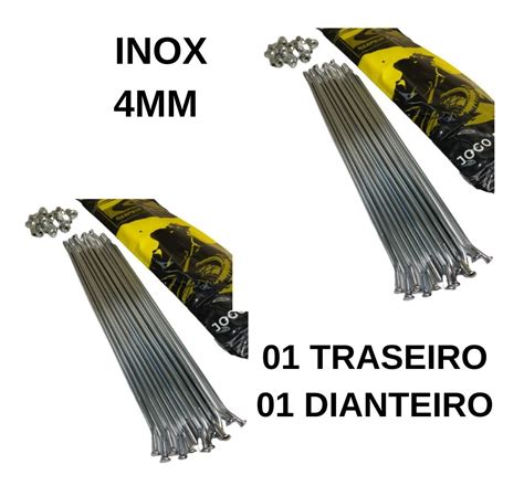 Jogo De Raio Inox 4mm Dianteiro Crf 230 Rr Parcelamento Sem Juros