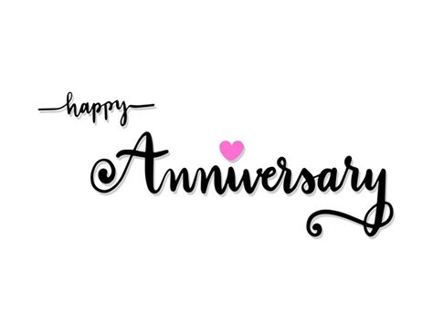 happy anniversary calligraphy vector. | Immagini