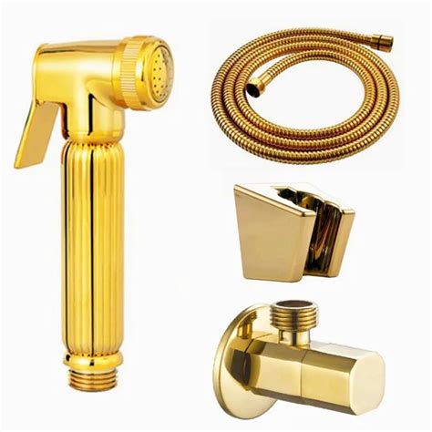 Torneira Toilet Gold Hand Held Diaper Copper Bidet Sprayer Shower