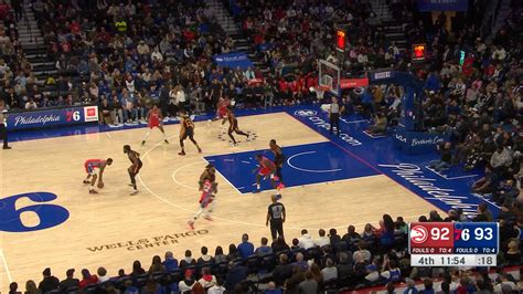 Challenge Of Called Foul Hawks 76ers NBA Official