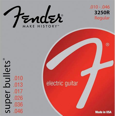 Fender Super 3250 Bullet Electric Guitar Strings Nickel Plated Steel Bullet End