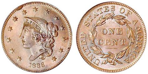 Coronet Liberty Head Large Cents Price Charts And Coin Values