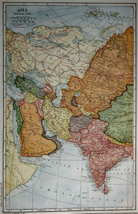 Beautiful Antique 1923 Atlas Map Post Wwi Western Asia And Eastern Europe