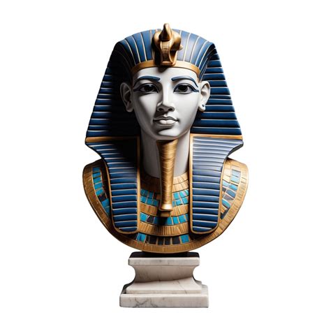 Ai Generated Ancient Marble And Granite Pharaoh Bust From Egypt