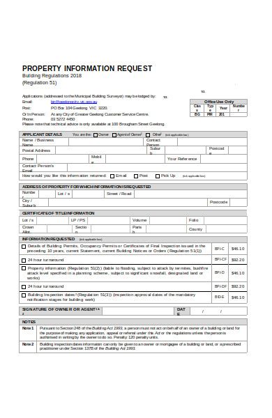 FREE 10 Property Information Forms In PDF MS Word Excel