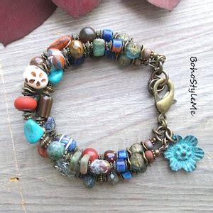 Desert Flower Boho Style Me Handmade Beaded Bracelet Bohostyleme