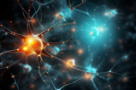 Human Nervous System Background Neuron Cell In Human Brain Stock