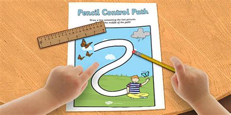 Spring Pencil Control Path Worksheet Teacher Made Twinkl