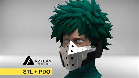 Deku Mask Mha 3d Print And Pepakura Etsy