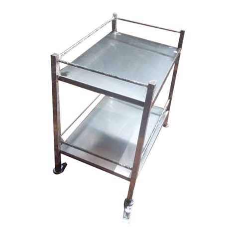 Silver Stainless Steel Hospital Instrument Trolley Size 2 Ft At Rs