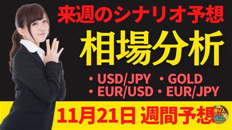 【為替fx相場分析】「ドル円・ゴールド・ユーロドル・ユーロ円 11月21日～トレードシナリオ【投資家プロジェクト億り人さとし】 Youtube