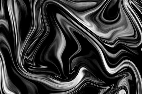 Abstract Liquify Wave Marble Black And White Luxury Marble Pattern