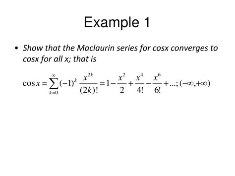 PPT - Convergence of Taylor Series PowerPoint Presentation, free ...