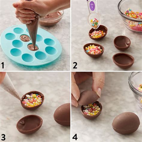 Sprinkle Filled Chocolate Easter Eggs Recipe Homemade Chocolate