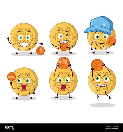 Talented Dalgona Candy Snowflake Cartoon Character As A Basketball