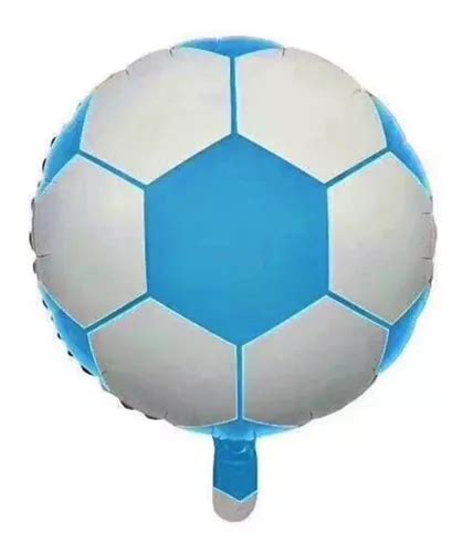 Bal O Metalizado Bola De Futebol Azul Cm Parcelamento Sem Juros