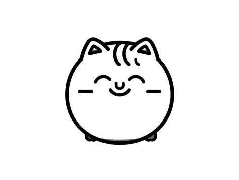 Fat Cat Coloring Page For Download - Coloring Page