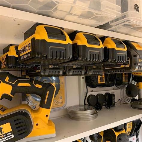 Dewalt Tool And Battery Holderorganizerwall Mountshelf Etsy