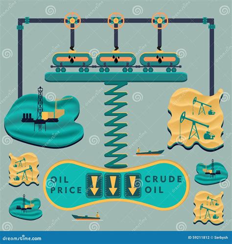 Falling Oil Prices Stock Illustration Illustration Of Fall